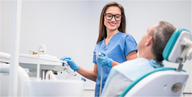 dentist with patient